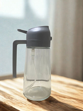 Şeffaf Cam 2’si 1 Arada Yağlık – 450 ml Sprey & Akıtma