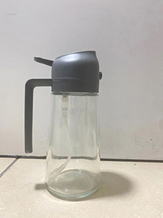 Şeffaf Cam 2’si 1 Arada Yağlık – 450 ml Sprey & Akıtma