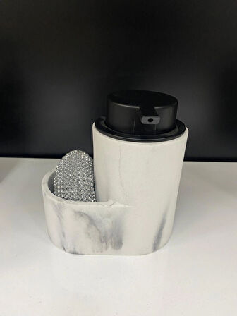 Polyresin Süngerli Tezgah Üstü Sıvı Sabunluk – Mutfak & Banyo Deterjanlık