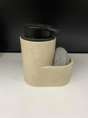 Polyresin Süngerli Tezgah Üstü Sıvı Sabunluk – Mutfak & Banyo Deterjanlık