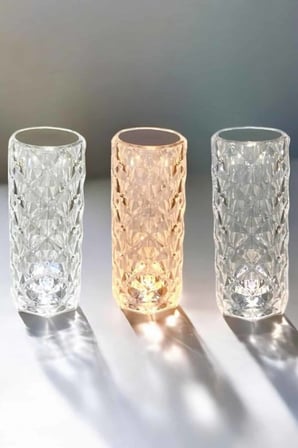 Gece Lambası Kristal Lamba Dokunmatik Şarjlı Hediyelik -