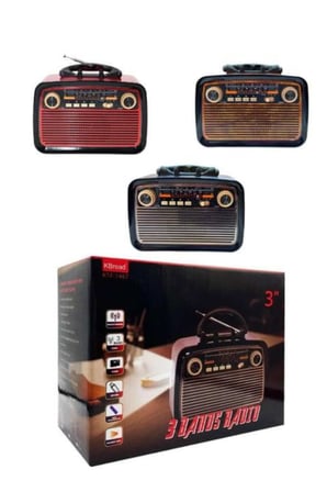 Nostaljik Radyo Bluetooth Bağlantılı Müzik Kutusu Ahşap -