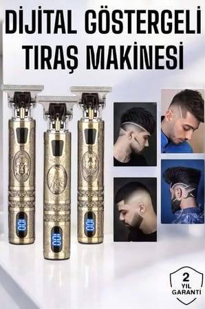 Tıraş Makinesi Çizik Tıraş Paslanmaz Çelik Uzun Ömürlü Şarjlı -