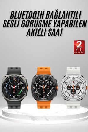 Akıllı Saat Amoled Ekran Bluetooth Bağlantılı Sağlık Takibi GPS Uyumlu -
