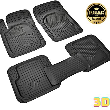 Dacia Duster 2 WD (4x4) 2012 KESİLEBİLİR YENİ TASARIM HAVUZLU OTO PASPAS ADA UC DESENLİ SİYAH