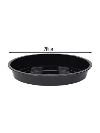 28 cm Oval Siyah Parlak Emaye Tepsi – Dayanıklı, Şık, Fırın ve Servis Kullanımına Uygun