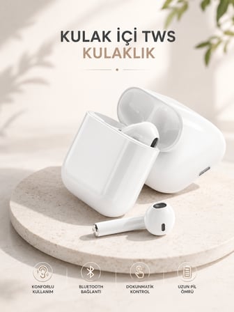 Yeni Nesil HD Ses ve Dokunmatik Kontrol Akıllı ve Şık Bluetooth Kulaklık -