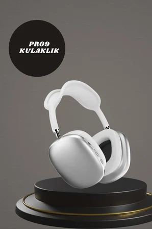 Kulak Üstü P9 Kablosuz Bluetooth Kulaklık ve 7 Kordonlu Akıllı Saat -