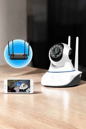 Ev Kamerası Wifi Kamerası Video Kayıt Çift Yönlü Hareket Sensörü Bebek -
