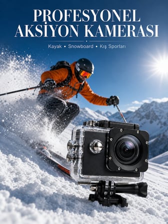 1080P Full HD Spor Kamerası Kompakt ve Dayanıklı Tasarım -