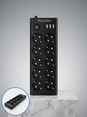 10'lu Çoklu Priz USB ve Type-C Şarj Girişli Akım Korumalı Grup Priz