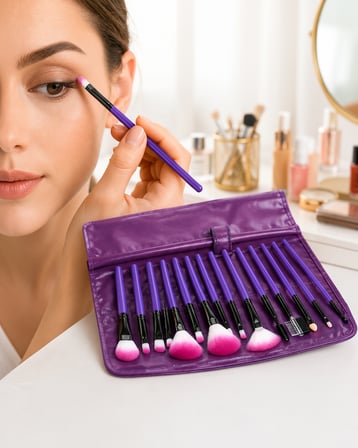 12 Parça Makyaj Fırça Takımı Ergonomik Saplı UCZZ12PARÇAMAKYAJFIRÇASI-4