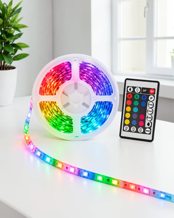 RGB Şerit LED 5 Metre 2835 SMD Kumandalı UCZZ5MRGBLED-2