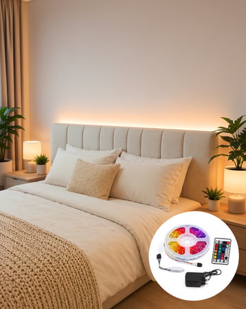 2835 RGB Şerit LED 5 Metre Uzaktan Kumandalı
