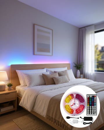 5050 SMD RGB LED Şerit 5 Metre Uzaktan Kumandalı UCZZ5MTVLED-5