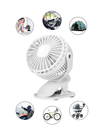 360 Derece Ayarlanabilir Sessiz Çalışan Mandallı Fan