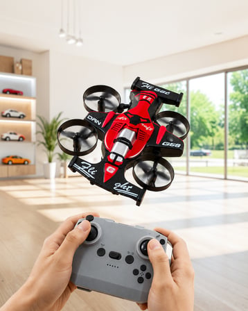 Uçan Araba Drone 4 Korumalı Pervaneli UCZZARABADRON-4