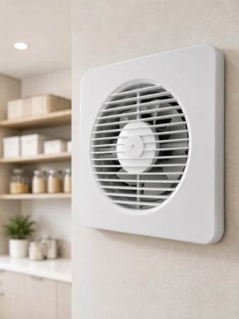 20 W Havalandırma Fanı 150 mm Bağlantı Çapı 20,8 x 20,8 cm Dekoratif Aspiratör
