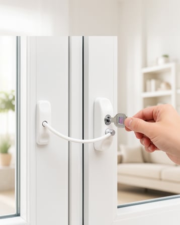 Anahtarlı Kablolu Pencere Güvenlik Kilidi UCZZDLYN300KGÇELİKHALATKİLİT-1