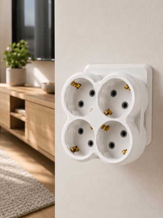 Duvar Prizi Çoğaltıcı 4 Çıkışlı Kompakt Model UCZZDLYN4LUGOLYAT-3