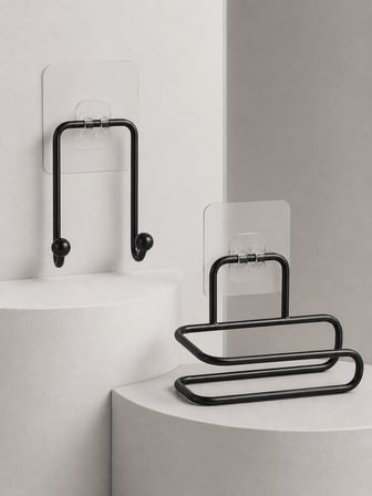 Yapışkanlı Havlu Askılığı ve Rulo Kağıt Tutucu Set