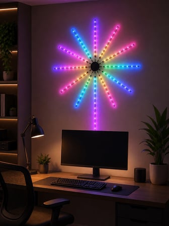 RGB LED Duvar Lambası Uzaktan Kumandalı Telefon Kontrollü UCZZDP626IŞIK-3-1