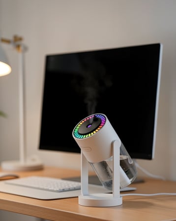 Ultrasonik Nemlendirici with Yıldızlı Projektör ve RGB Işık UCZZHSN82-7