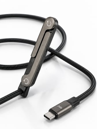 240W Type-C to Type-C Katlanabilir Standlı Hızlı Şarj Kablosu -