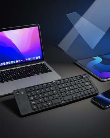 Katlanabilir Bluetooth Klavye 3 Cihaz Bağlantılı
