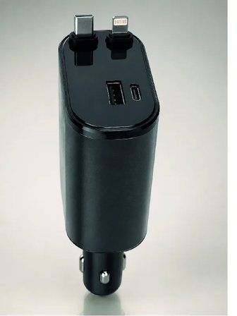 4 Cihazı Aynı Anda Şarj Eden Araç Şarj Cihazı USB-A, USB-C, Type-C ve Lightning Destekli