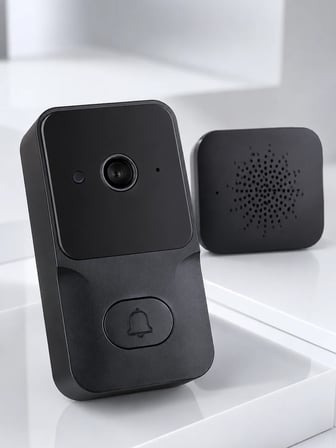 Wi-Fi Akıllı Görüntülü Kapı Zili | HD Kamera, Gece Görüşü ve Telefon Bildirimli