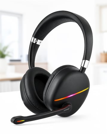 Kulaküstü Bluetooth Kulaklık RGB Aydınlatmalı Type-C Şarjlı UCZZMAX17-1-1