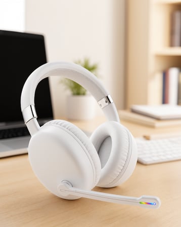 Over-Ear Bluetooth Kulaklık RGB Işıklı Type-C Şarjlı UCZZMAX17BEYAZ-3-1