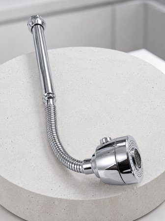 Ayarlanabilir Musluk Başlığı Esnek Spiral Hortumlu Lavabo Uzatma Aparatı -