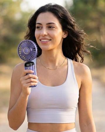 5 Kademeli Güçlü Üfleme Kapasiteli Taşınabilir Mini Fan