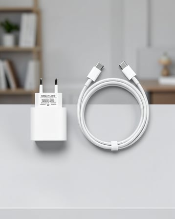 Şarj Seti 35W USB-C Hızlı Şarj Adaptörü ve Type-C to C Kablo