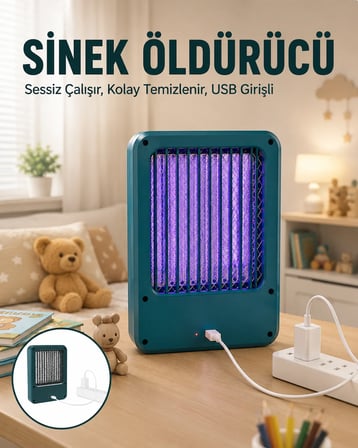 USB Sinek Öldürücü Cihaz Pratik Temizlik Özellikli, Sessiz