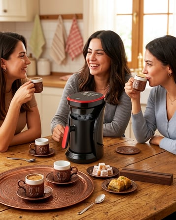 Türk Kahvesi Makinesi 4 Fincan Kapasiteli Taşma Emniyetli