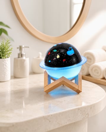 Mini hava nemlendirici with aromaterapi ve projektör ışık