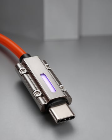 3'ü 1 Arada Şarj Kablosu LED Göstergeli 120W PD Turbo Destekli UCZZTYPCKABLO-4