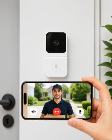 Wi-Fi Görüntülü Kapı Zili HD Kamera Gece Görüşü UCZZUCZZM8KAPIZİLİBEYAZ-4-1