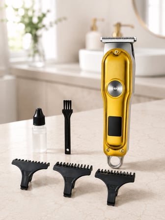 Şarjlı Saç Sakal Kesme Makinesi 1 2 3 mm Taraklı T Tipi Bıçaklı Kablolu