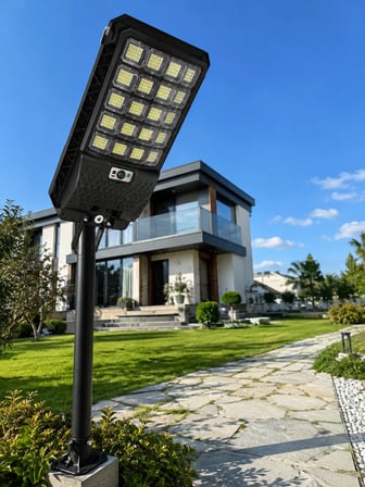 Güneş Enerjili Led Duvar Ve Direk Lambası Suya Dayanıklı Akıllı Aydınlatma