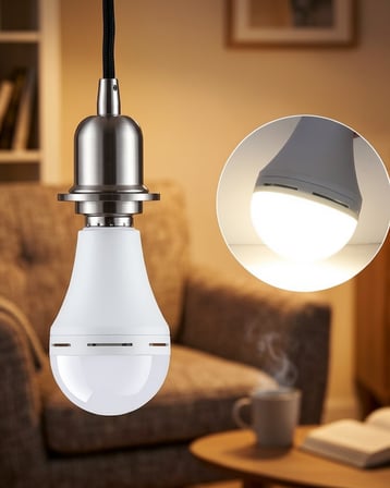 Şarjlı LED Ampul E27 6500K Elektrik Kesintisinde Çalışır
