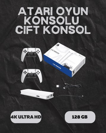 M15 Retro Konsol – 20.000 Oyunlu, Çift Gamepadli, 4K HDMI