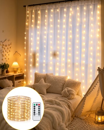 3x3 Metre Şelale Tasarımı LED Perde Işık