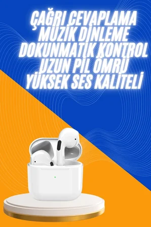 Yeni Nesil Bluetooth Kulaklık Beyaz Çağrı Cevaplayabilen Kablosuz Yeni Nesil