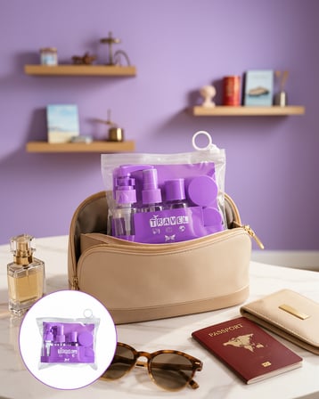 Seyahat Bakım Seti 5 Parça 30ml Sızdırmaz Şeffaf