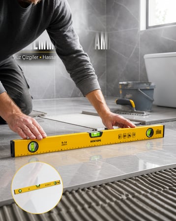 600 mm Su Terazisi Sarı Dayanıklı Gövde