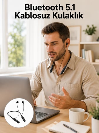TWS Bluetooth Kulaklık – 100 Saat Bekleme Süresi, Hızlı Şarj Yeni Nesil -